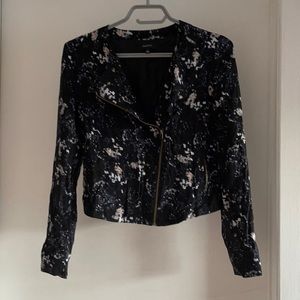 Aritzia floral moto jacket size 2
